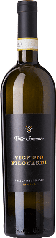 19,95 € Envío gratis | Vino Blanco Villa Simone V Filonardi Superiore — Superior Reserva D.O.C. Frascati Lazio Italia Malvasía, Trebbiano, Grechetto Botella 75 cl