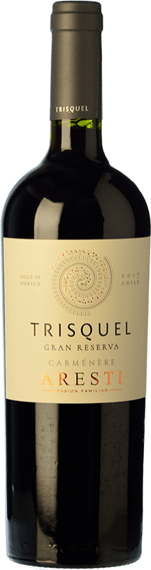 17,95 € Kostenloser Versand | Rotwein Aresti Trisquel Reserve Valle de Curicó Chile Carmenère Flasche 75 cl