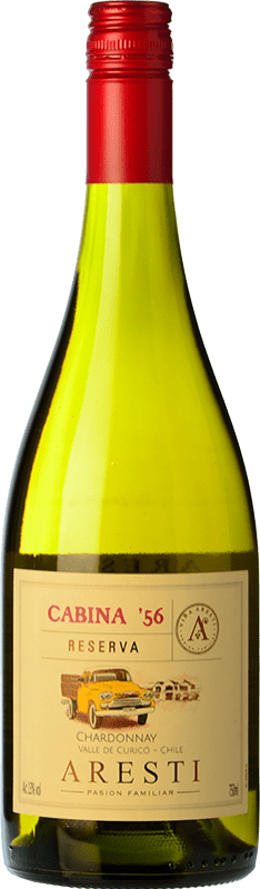 10,95 € Kostenloser Versand | Weißwein Aresti Cabina 56 Valle de Curicó Chile Chardonnay Flasche 75 cl