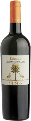 9,95 € Envio grátis | Vinho branco Cantine Fina Kebrilla D.O.C. Sicilia Sicília Itália Grillo Garrafa 75 cl