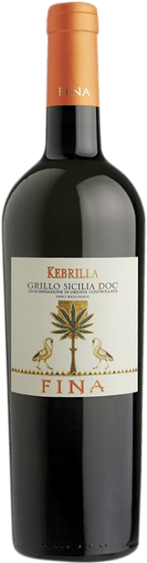 15,95 € Envoi gratuit | Vin Blanc Cantine Fina Kebrilla D.O.C. Sicilia Sicile Italie Grillo Eco — Biologique Bouteille 75 cl