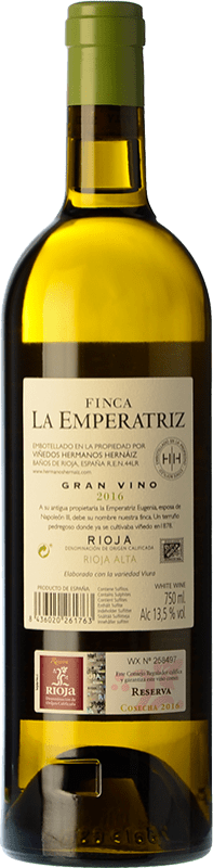 46,95 € Free Shipping | White wine Hernáiz Finca La Emperatriz Gran Vino Blanco Crianza D.O.Ca. Rioja The Rioja Spain Viura Bottle 75 cl
