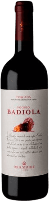 12,95 € Spedizione Gratuita | Vino rosso Mazzei Poggio Badiola I.G.T. Toscana Toscana Italia Merlot, Sangiovese, Petit Verdot Bottiglia 75 cl