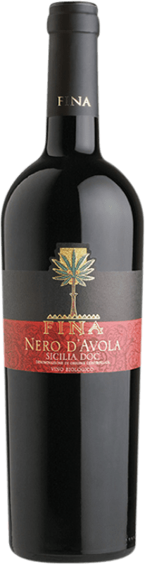 13,95 € Free Shipping | Red wine Cantine Fina D.O.C. Sicilia Sicily Italy Nero d'Avola Bottle 75 cl