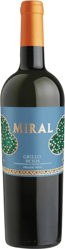 10,95 € Envoi gratuit | Vin blanc Cantine Fina Miral D.O.C. Sicilia Sicile Italie Grillo Biologique Bouteille 75 cl