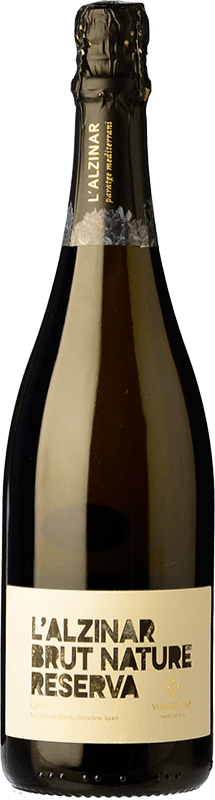 14,95 € Бесплатная доставка | Белое игристое El Cep L'Alzinar Природа Брута Резерв D.O. Cava Испания Macabeo, Xarel·lo, Parellada бутылка 75 cl