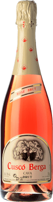 10,95 € Free Shipping | Rosé Sparkling Wine Cuscó Berga Brut Rosé D.O. Cava Spain Trepat 75 cl