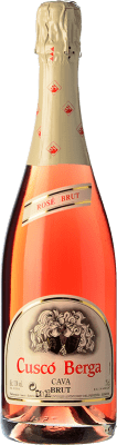 9,95 € Бесплатная доставка | Розовое игристое Cuscó Berga Rosé брют D.O. Cava Испания Trepat бутылка 75 cl