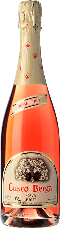 10,95 € 送料無料 | ロゼスパークリングワイン Cuscó Berga Rosé Brut D.O. Cava スペイン Trepat ボトル 75 cl