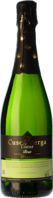 13,95 € 免费送货 | 白起泡酒 Cuscó Berga Premium 香槟 预订 D.O. Cava 西班牙 Macabeo, Xarel·lo, Parellada 瓶子 75 cl
