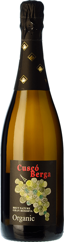 16,95 € 送料無料 | 白のスパークリングワイン Cuscó Berga GR Gourmet Brut Nature — ブリュット・ナチュール グラン・レセルバ D.O. Cava スペイン Macabeo — マカベオ, Xarel·lo — チャレッロ, Parellada — パレリャーダ Organic — 有機 75 cl