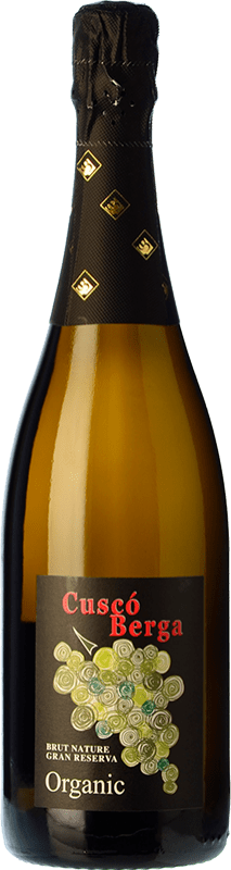 16,95 € Envio grátis | Espumante branco Cuscó Berga GR Organic Gourmet Brut Nature Grande Reserva D.O. Cava Espanha Macabeo, Xarel·lo, Parellada Garrafa 75 cl