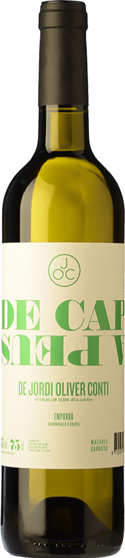 8,95 € Spedizione Gratuita | Vino bianco JOC De Cap a Peus Crianza D.O. Empordà Catalogna Spagna Grenache Bianca, Macabeo Bottiglia 75 cl