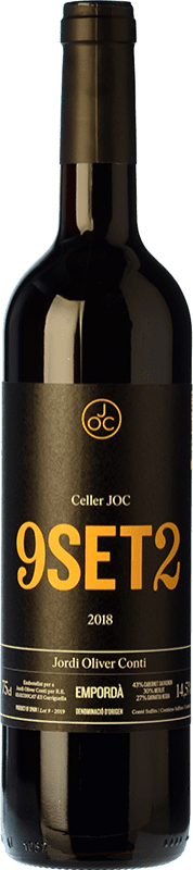 15,95 € Бесплатная доставка | Красное вино JOC 9Set2 Дуб D.O. Empordà Каталония Испания Merlot, Grenache, Cabernet Sauvignon, Cabernet Franc бутылка 75 cl