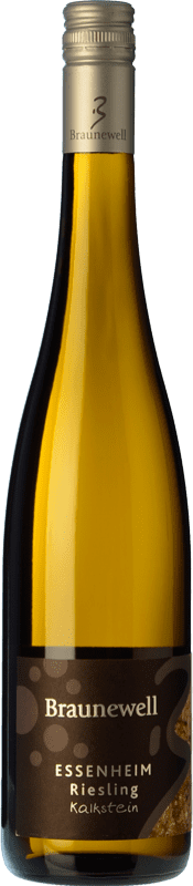 17,95 € Envio grátis | Vinho branco Braunewell Essenheim Kalkstein Crianza Q.b.A. Rheinhessen Alemanha Riesling Garrafa 75 cl