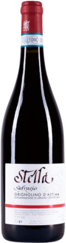 10,95 € Envio grátis | Vinho Tinto Stella Giuseppe Sufragio D.O.C. Grignolino d'Asti Piemonte Itália Grignolino 75 cl