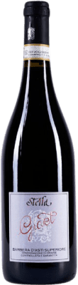 18,95 € Spedizione Gratuita | Vino rosso Stella Giuseppe Giaiet Superiore D.O.C. Barbera d'Asti Piemonte Italia Barbera Bottiglia 75 cl