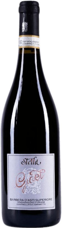 18,95 € Kostenloser Versand | Rotwein Stella Giuseppe Giaiet Superiore D.O.C. Barbera d'Asti Piemont Italien Barbera Flasche 75 cl
