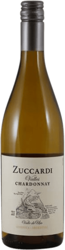 10,95 € Spedizione Gratuita | Vino Bianco Zuccardi Valles I.G. Valle de Uco Mendoza Argentina Chardonnay Bottiglia 75 cl