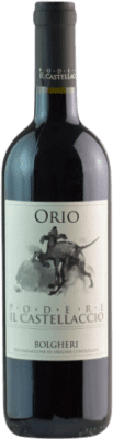 17,95 € 免费送货 | 红酒 Podere Il Castellaccio Orio Rosso D.O.C. Bolgheri 托斯卡纳 意大利 Merlot, Syrah, Cabernet Franc 瓶子 75 cl