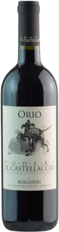 17,95 € Free Shipping | Red wine Podere Il Castellaccio Orio Rosso D.O.C. Bolgheri Tuscany Italy Merlot, Syrah, Cabernet Franc Bottle 75 cl