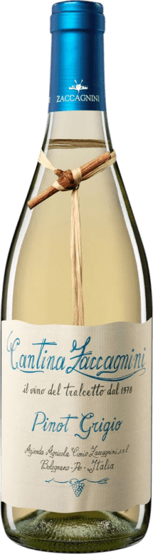 13,95 € Spedizione Gratuita | Vino Bianco Zaccagnini Tralcetto I.G.T. Colline Teatine Abruzzo Italia Pinot Grigio 75 cl