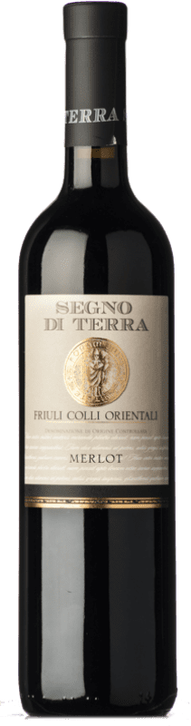 13,95 € Бесплатная доставка | Красное вино Zorzettig Segno di Terra D.O.C. Colli Orientali del Friuli Фриули-Венеция-Джулия Италия Merlot бутылка 75 cl