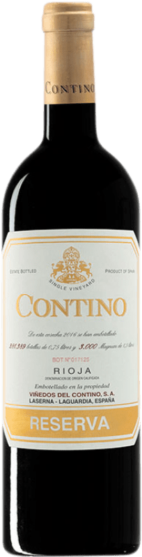 82,95 € Kostenloser Versand | Rotwein Viñedos del Contino Reserve D.O.Ca. Rioja La Rioja Spanien Tempranillo, Graciano, Mazuelo, Grenache Tintorera Magnum-Flasche 1,5 L