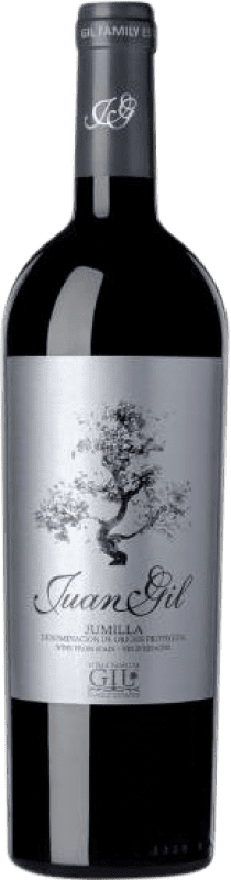 26,95 € Kostenloser Versand | Rotwein Juan Gil Etiqueta Plata 12 Meses D.O. Jumilla Region von Murcia Spanien Monastel de Rioja Magnum-Flasche 1,5 L