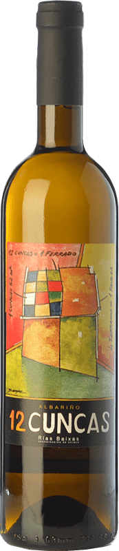 8,95 € Spedizione Gratuita | Vino bianco 12 Cuncas D.O. Rías Baixas Galizia Spagna Albariño Bottiglia 75 cl
