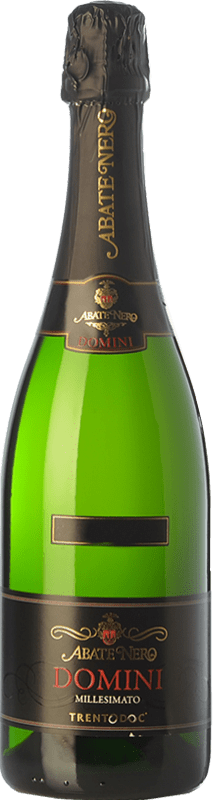 29,95 € Envio grátis | Espumante branco Abate Nero Domini Brut D.O.C. Trento Trentino Itália Chardonnay Garrafa 75 cl