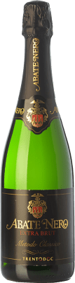 23,95 € Kostenloser Versand | Weißer Sekt Abate Nero Extra Brut D.O.C. Trento Trentino Italien Chardonnay Flasche 75 cl