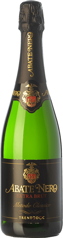 24,95 € Envoi gratuit | Vin Mousseux Blanc Abate Nero Extra Brut D.O.C. Trento Trentin Italie Chardonnay Bouteille 75 cl