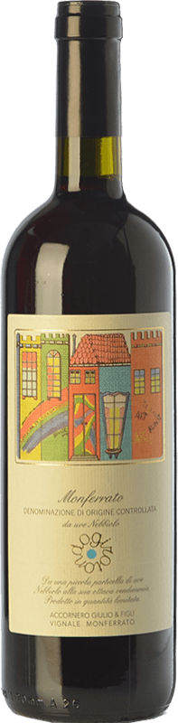 17,95 € Free Shipping | Red wine Accornero Girotondo D.O.C. Monferrato Piemonte Italy Nebbiolo Bottle 75 cl