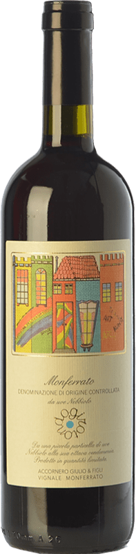 21,95 € Spedizione Gratuita | Vino Rosso Accornero Girotondo D.O.C. Monferrato Piemonte Italia Nebbiolo 75 cl