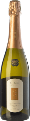 14,95 € Spedizione Gratuita | Spumante bianco Adami Dei Casel Brut Extra D.O.C.G. Prosecco di Conegliano-Valdobbiadene Treviso Italia Glera Bottiglia 75 cl