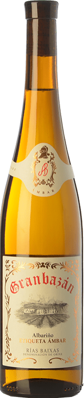 17,95 € Бесплатная доставка | Белое вино Agro de Bazán Granbazán Etiqueta Ámbar D.O. Rías Baixas Галисия Испания Albariño бутылка 75 cl