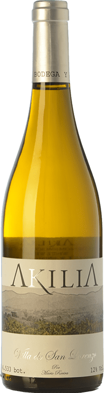 18,95 € Kostenloser Versand | Weißwein Akilia Villa San Lorenzo Crianza — Kurze Fassreifung D.O. Bierzo Kastilien und León Spanien Palomino Fino, Doña Blanca Flasche 75 cl