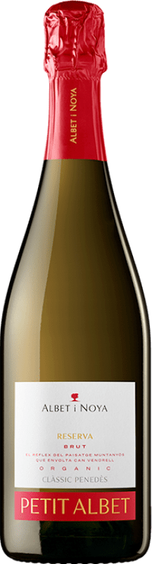 12,95 € 免费送货 | 白起泡酒 Albet i Noya Petit Albet Brut — 起泡酒 干型 D.O. Penedès 加泰罗尼亚 西班牙 Macabeo — 马卡贝奥, Xarel·lo — 哈雷洛, Parellada — 帕雷利亚达 Eco — 生态 有机 天然 瓶装 75 cl