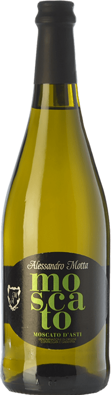 11,95 € Spedizione Gratuita | Vino Dolce Alessandro Motta D.O.C.G. Moscato d'Asti Piemonte Italia Moscato 75 cl