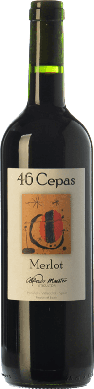 11,95 € 免费送货 | 红酒 Maestro Tejero 46 Cepas 年轻的 I.G.P. Vino de la Tierra de Castilla y León 卡斯蒂利亚莱昂 西班牙 Merlot 瓶子 75 cl