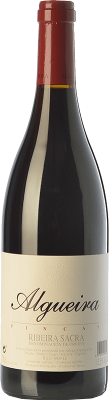 42,95 € Free Shipping | Red Wine Algueira Fincas Crianza — Aged D.O. Ribeira Sacra Galicia Spain Sousón — Sousão, Caíño Bottle 75 cl
