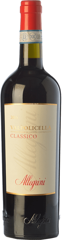 18,95 € Envío gratis | Vino tinto Allegrini Classico D.O.C. Valpolicella Veneto Italia Corvina, Rondinella, Molinara Botella 75 cl
