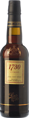 43,95 € Kostenloser Versand | Süßer Wein Domecq Oloroso 1730 Very Old Rare Sherry VORS D.O. Manzanilla-Sanlúcar de Barrameda Andalusien Spanien Palomino Fino Halbe Flasche 37 cl