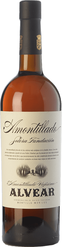 115,95 € Free Shipping | Fortified wine Alvear Amontillado Viejísimo Solera Fundación D.O. Montilla-Moriles Andalusia Spain Pedro Ximénez Bottle 75 cl