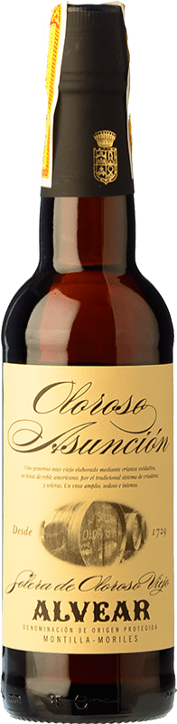 12,95 € Free Shipping | Fortified wine Alvear Asunción Oloroso D.O. Montilla-Moriles Andalusia Spain Pedro Ximénez Half Bottle 37 cl