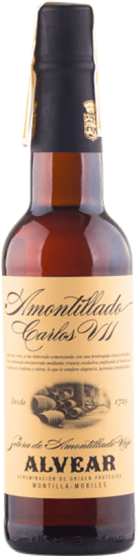 16,95 € Free Shipping | Fortified wine Alvear Carlos VII Amontillado D.O. Montilla-Moriles Andalusia Spain Pedro Ximénez Medium Bottle 50 cl