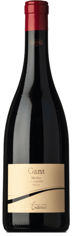 73,95 € Бесплатная доставка | Красное вино Andriano Gant D.O.C. Alto Adige Трентино-Альто-Адидже Италия Merlot — Мерло Бутылка 75 cl