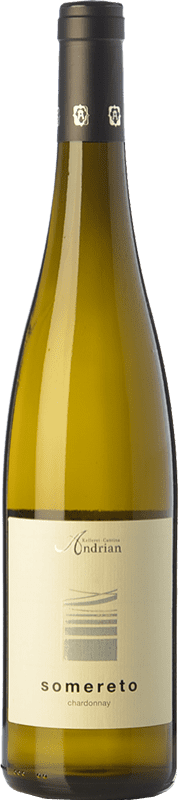 15,95 € Envio grátis | Vinho branco Andriano Somereto D.O.C. Alto Adige Trentino-Alto Adige Itália Chardonnay Garrafa 75 cl