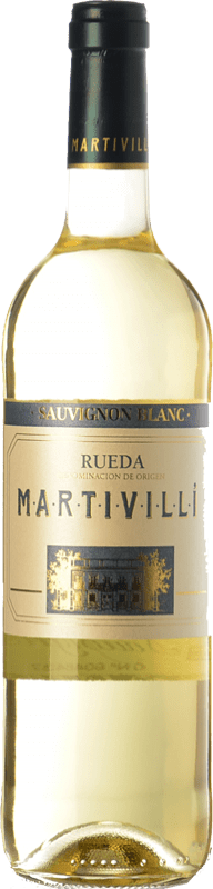 10,95 € Envío gratis | Vino blanco Ángel Lorenzo Cachazo Martivillí D.O. Rueda Castilla y León España Sauvignon Blanca Botella 75 cl